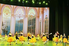 Cảnh trong vở ballet “Don Quixote” được trình diễn tối ngày 28/6.