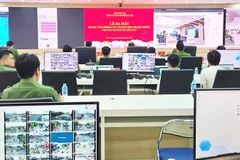 Lễ ra mắt Trung tâm thông tin chỉ huy tiếp nhận và xử lý tin báo sự cố cháy tại chỗ (PC07) Công an TP Hà Nội.