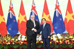 Thủ tướng Phạm Minh Chính và Chủ tịch Quốc hội New Zealand Gerry Brownlee.