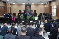 Quang cảnh phiên xét xử.