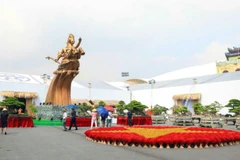 Không gian truyền thống sáng tạo Hà Nội 2025 là một trong những điểm nhấn của triển lãm. (Ảnh: QUANG THÁI)