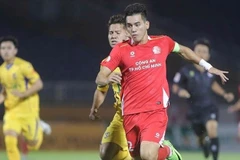 Tiến Linh ghi một bàn thắng giúp Công an TP Hồ Chí Minh "ngược dòng" thắng Sông Lam Nghệ An 3-2 (Ảnh:tcdulichtphcm).