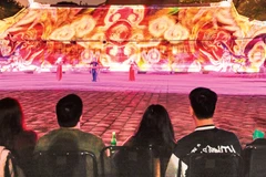 Chương trình 3D Mapping với chủ đề “Tinh hoa đạo học” tại Văn Miếu-Quốc Tử Giám. (Ảnh: BTC)