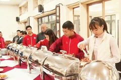 Bếp ăn tại Trung tâm Đào tạo vận động viên cấp cao quốc gia. (Ảnh: HT)