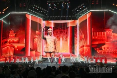 Một tiết mục trong chương trình. (Ảnh: THẾ ĐẠI)