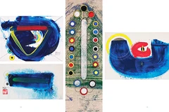 Tác phẩm tại triển lãm. Ảnh từ facebook của họa sĩ. 