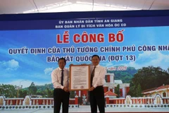 An Giang tổ chức lễ công bố quyết định của Thủ tướng Chính phủ công nhận Bảo vật quốc gia.