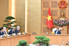 Thủ tướng Phạm Minh Chính làm việc với Đoàn Hội đồng kinh doanh Hoa Kỳ-ASEAN.