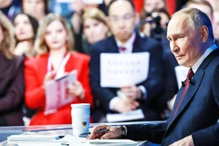 Tổng thống V.Putin tại cuộc họp báo tổng kết năm 2025. Ảnh: TASS