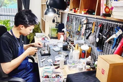 Góc làm việc của Cường.