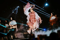 Soobin Hoàng Sơn trong đêm diễn. (Ảnh: Ê-kíp cung cấp)