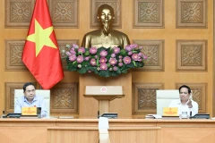 Thủ tướng Chính phủ Phạm Minh Chính và Chủ tịch Quốc hội Trần Thanh Mẫn đồng chủ trì hội nghị.