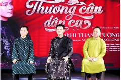 Nhạc sĩ Quang Long, ca sĩ AnhHi Thanh Cường và NSƯT Nguyễn Quang Hưng tại lễ ra mắt album.