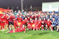 Niềm vui của U23 Việt Nam sau trận thắng U23 Hàn Quốc và đoạt Huy chương đồng.