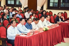 Thủ tướng Phạm Minh Chính và các đại biểu dự Hội nghị toàn quốc tập huấn về tổ chức và hoạt động của tổ chức Đảng, chính quyền, MTTQ Việt Nam, các đoàn thể chính trị ở cấp xã (mới).