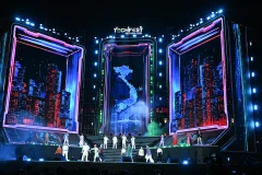 Tiết mục văn nghệ biểu diễn tại Lễ khai mạc Ngày hội Khởi nghiệp sáng tạo quốc gia 2025. 