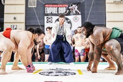 Một trận đấu Sumo tại Mỹ. Ảnh: THE NEW YORK TIMES