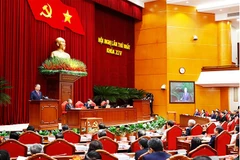 Tổng Bí thư Tô Lâm phát biểu tại Hội nghị lần thứ nhất Ban Chấp hành Trung ương Đảng khóa XIV. Ảnh: TTXVN