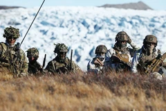 Binh sĩ Đan Mạch trong một đợt huấn luyện tại Greenland. Ảnh: CBC