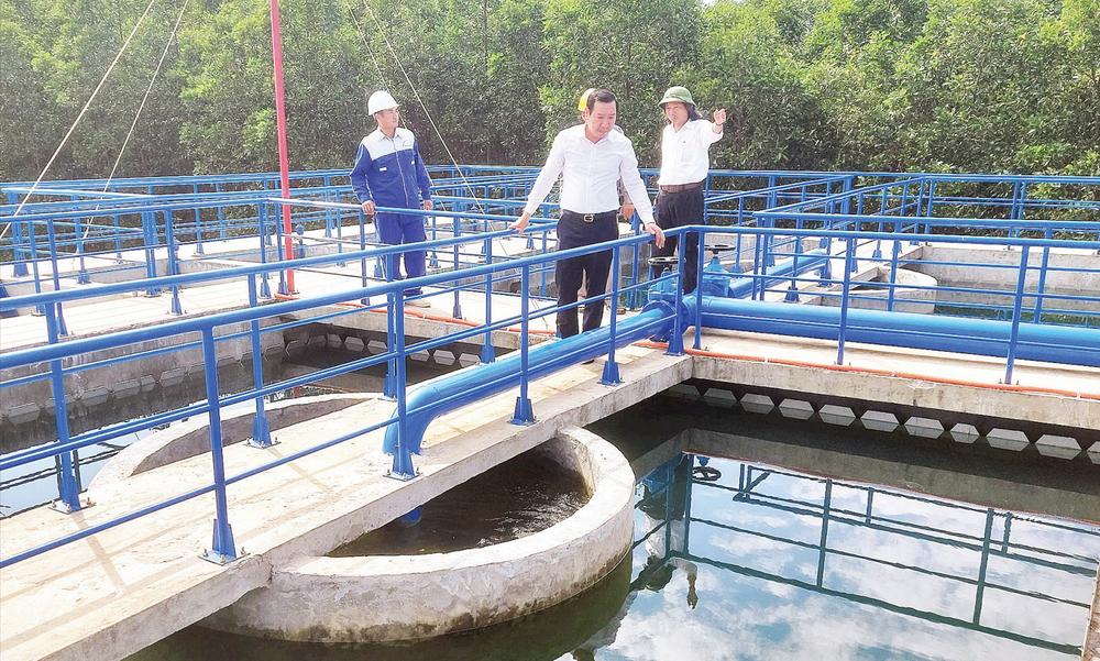 Công trình cấp nước sinh hoạt cụm phía tây huyện Lệ Thủy với công suất 2.200 m3/ngày đêm phục vụ nước sạch cho người dân một số xã vùng bán sơn địa.
