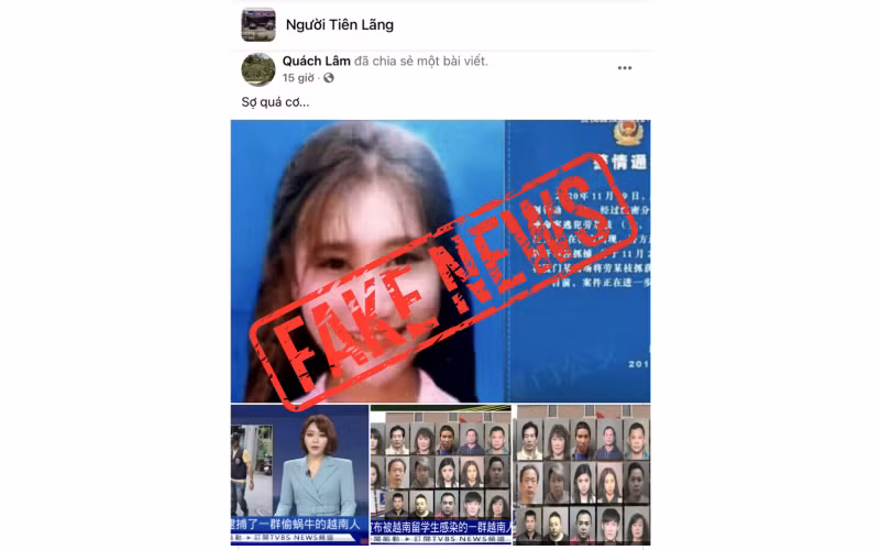 Tin giả về người Việt Nam lây nhiễm HIV từ du học sinh trên mạng xã hội.