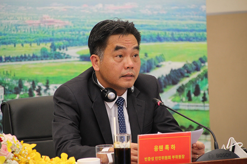 Phó Chủ tịch UBND tỉnh Bình Dương Nguyễn Lộc Hà phát biểu ý kiến tại hội nghị xúc tiến đầu tư. Bình Dương tổ chức hội nghị trực tuyến xúc tiến đầu tư Hàn Quốc -0