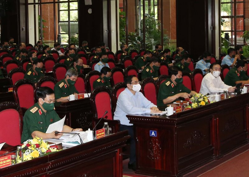 Các đại biểu dự Hội nghị Quân chính toàn quân sáu tháng đầu năm 2021. Thủ tướng Phạm Minh Chính: Quân đội tiếp tục điều chỉnh tổ chức, biên chế theo hướng “tinh, gọn, mạnh” -0
