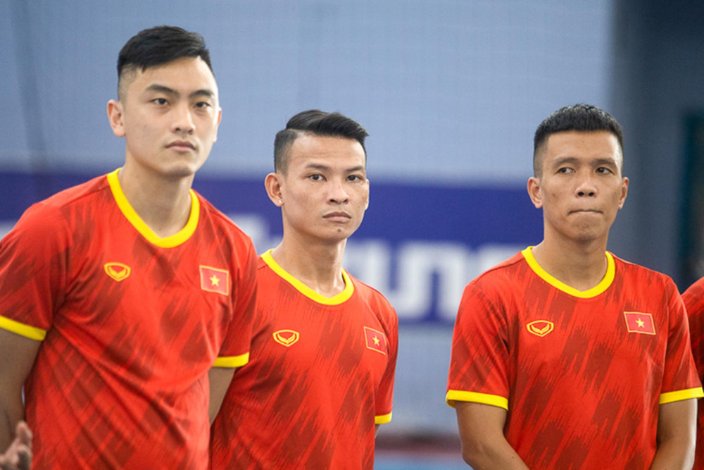 Thái Huy (giữa) trở lại khoác áo đội tuyển sau thời gian dài điều trị chấn thương. (Ảnh: VFF) 22 cầu thủ được triệu tập vào đội tuyển futsal Việt Nam chuẩn bị cho giải Đông Nam Á và châu Á 2022 -0