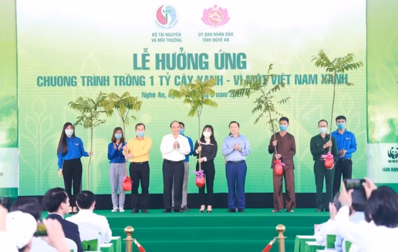 Thủ tướng dự lễ hưởng ứng chương trình trồng 1 tỷ cây xanh -0