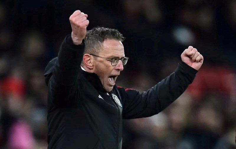 Ralf Rangnick có chiến thắng đầu tay với tư cách HLV tạm quyền MU. (Ảnh: Daily Mail)