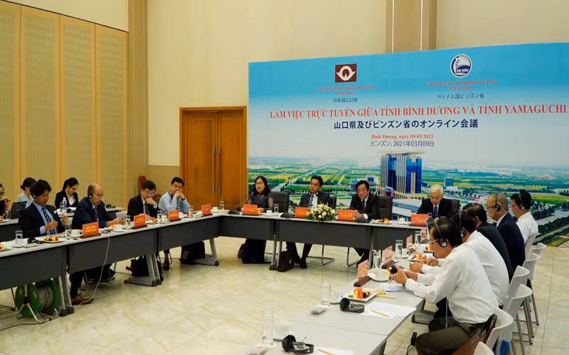 Trao đổi hợp tác hữu nghị giữa tỉnh Bình Dương và tỉnh Yamaguchi.