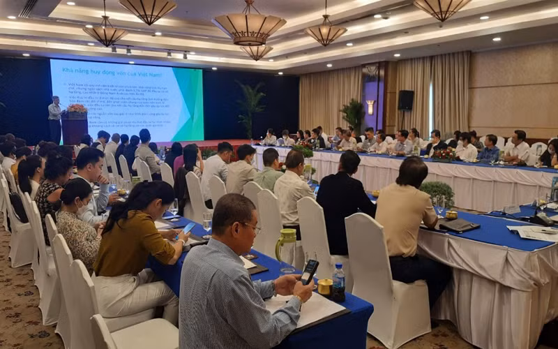 Quang cảnh hội thảo “Thu hút nguồn vốn đầu tư chất lượng cao thông qua hình thức hợp đồng đối tác công-tư”.