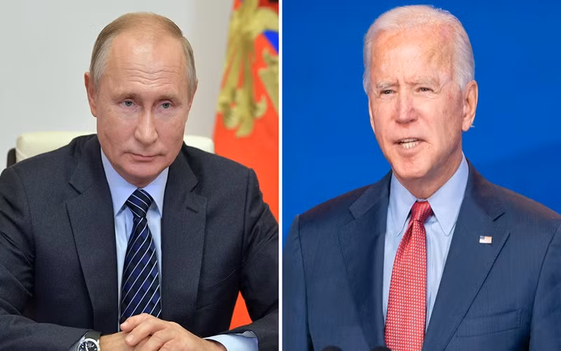Tổng thống Nga V.Putin và Tổng thống Mỹ J.Biden. (Ảnh: RIA)