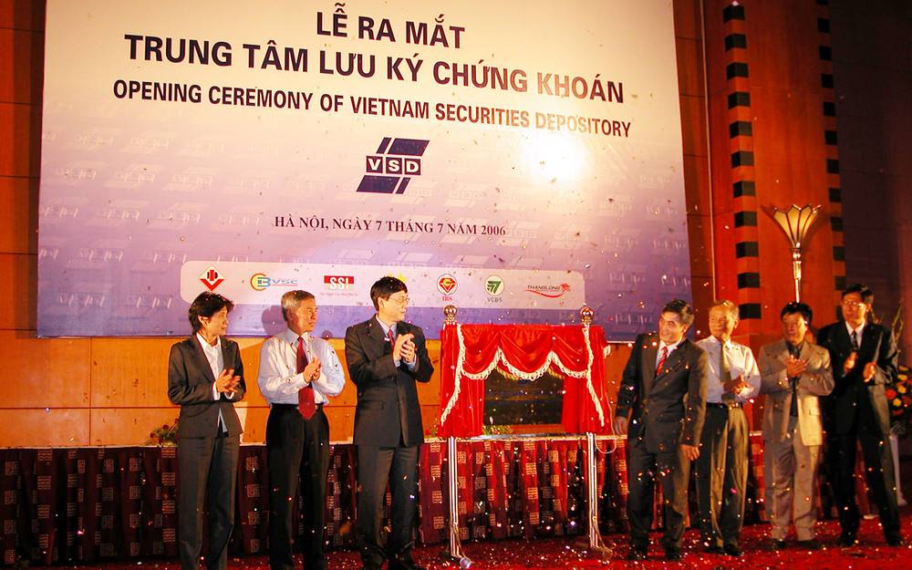 Lễ ra mắt VSD. (ẢNH: VSD) Bảo đảm an toàn dòng vốn -0