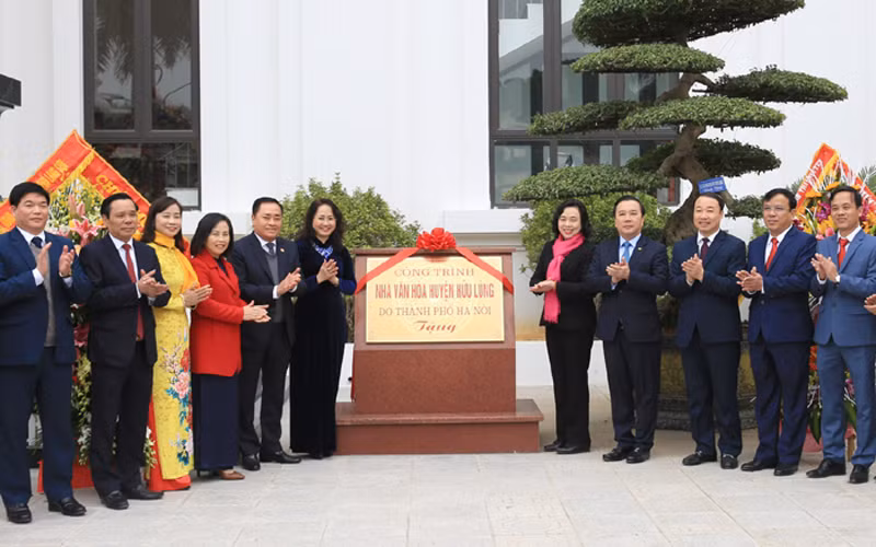 Khánh thành nhà văn hóa do TP Hà Nội tặng huyện Hữu Lũng (Lạng Sơn) -0