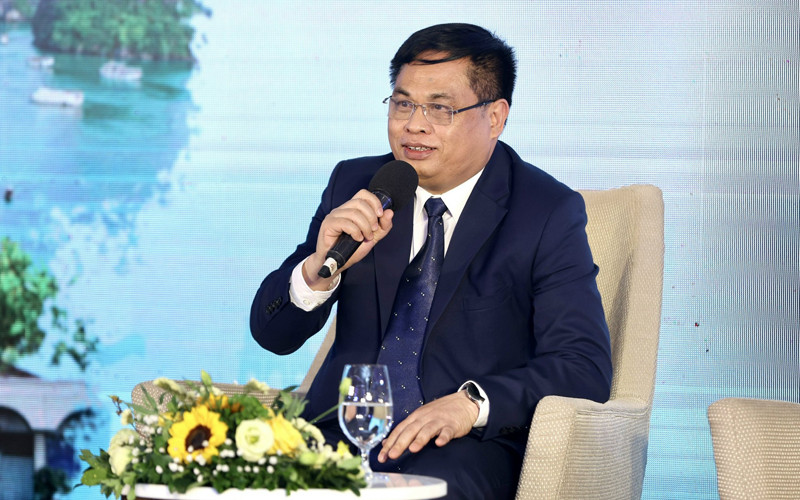 Ông Phạm Ngọc Thủy trao đổi tại phiên thảo luận Quảng Ninh - Kỳ quan bốn mùa -0