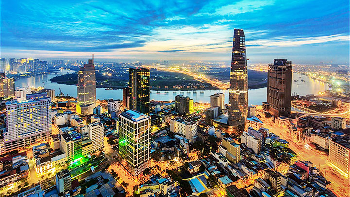 Toàn cảnh khu trung tâm quận 1 (TP Hồ Chí Minh). Ảnh: TUẤN NGUYỄN Xuân “hối hả tương lai” -0