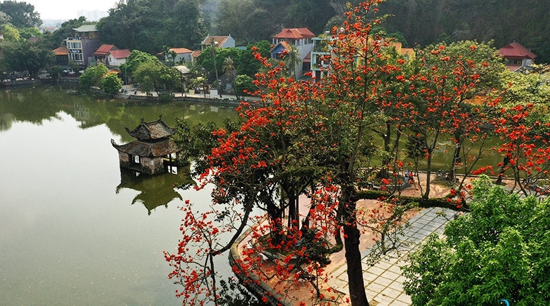 Vẻ đẹp chùa Thầy trong những ngày xuân.