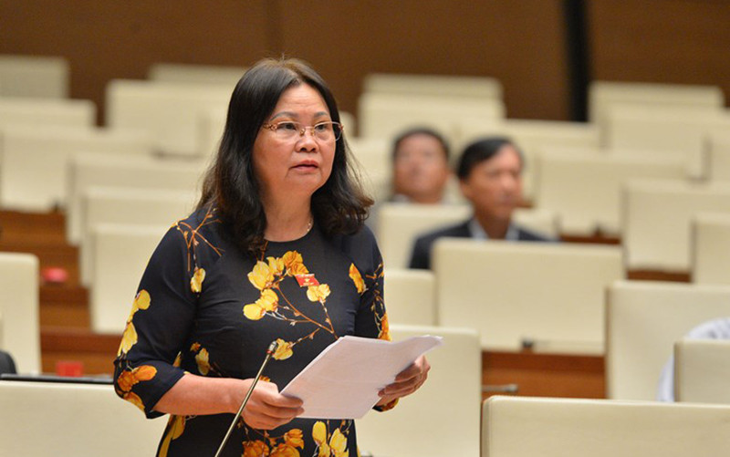 Đại biểu Quốc hội Trần Thị Dung (Điện Biên) phát biểu tại phiên thảo luận. Bộ trưởng Công an Tô Lâm: Bỏ Sổ hộ khẩu là mong ước của người dân -0