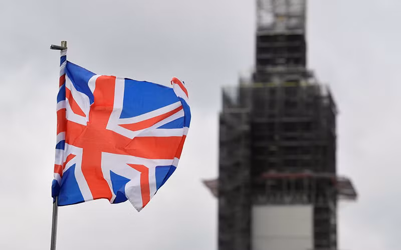 Quốc kỳ Liên hiệp Vương quốc Anh và Bắc Ireland. (Ảnh: Reuters)