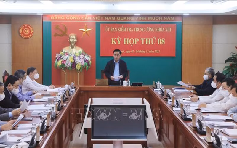 Kỳ họp thứ 8 Ủy ban Kiểm tra Trung ương. (Ảnh TTX)