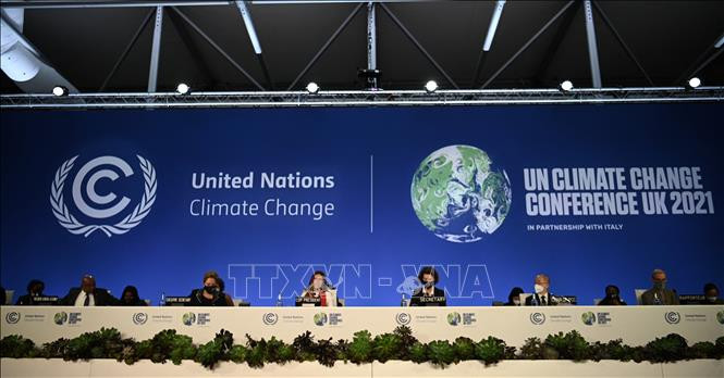 Quang cảnh lễ khai mạc Hội nghị COP26 tại Glasgow, Scotland ngày 31/10. Ảnh: AFP/TTXVN