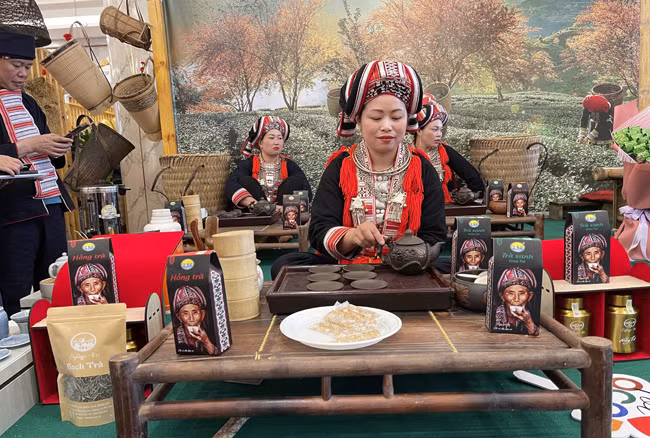 Các sản phẩm OCOP của Hợp tác xã Chế biến chè Phìn Hồ (Hà Giang).