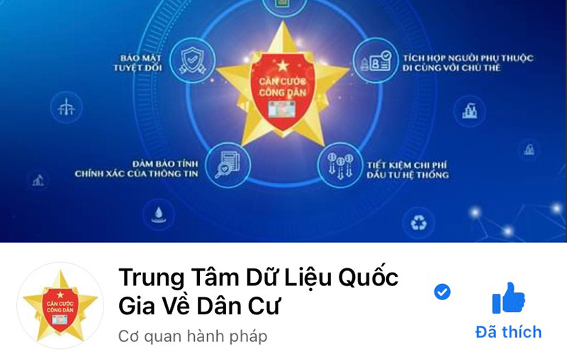 Fanpage nhận phản ánh của người dân về vấn đề cấp, trả căn cước công dân gắn chip.