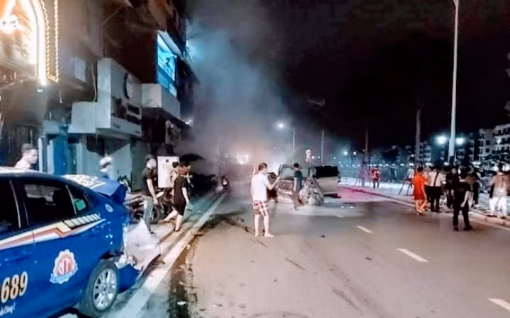 Hiện trường vụ tai nạn.