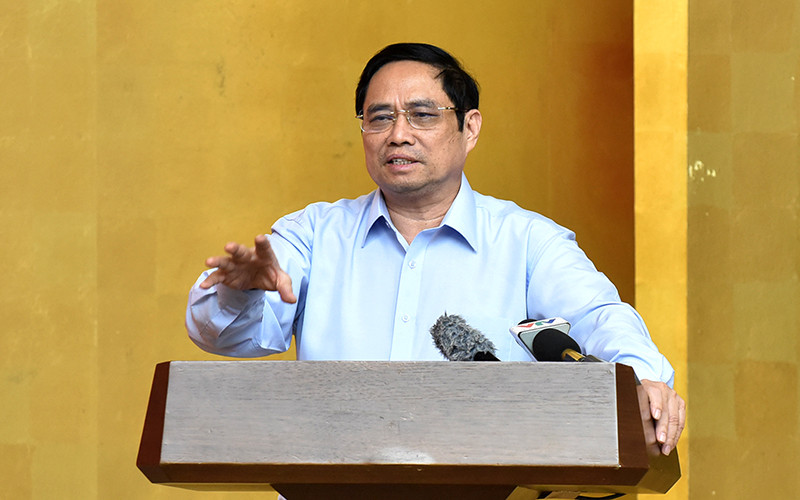 Thủ tướng Phạm Minh Chính phát biểu chỉ đạo hội nghị. Ảnh: Ðức Anh