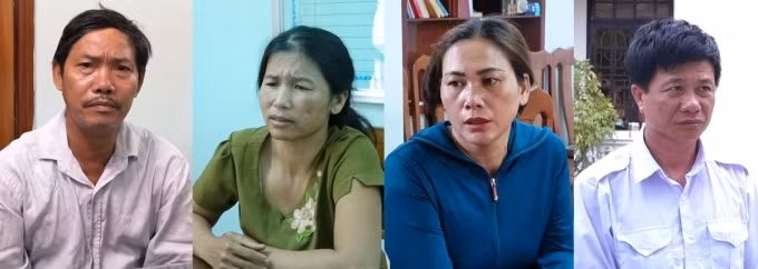 Các đối tượng bị khởi tố.