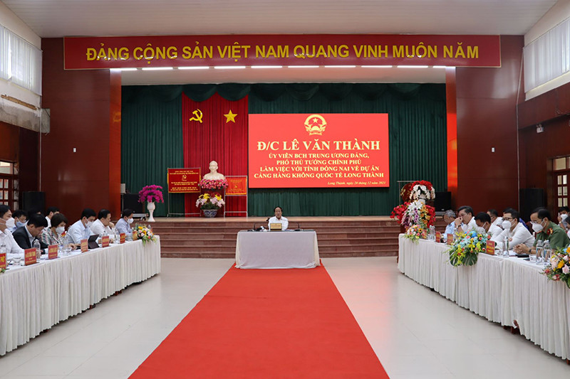 Phó Thủ tướng Lê Văn Thành chủ trì buổi làm việc với lãnh đạo tỉnh Đồng Nai. Không để chậm tiến độ xây dựng sân bay Long Thành -0