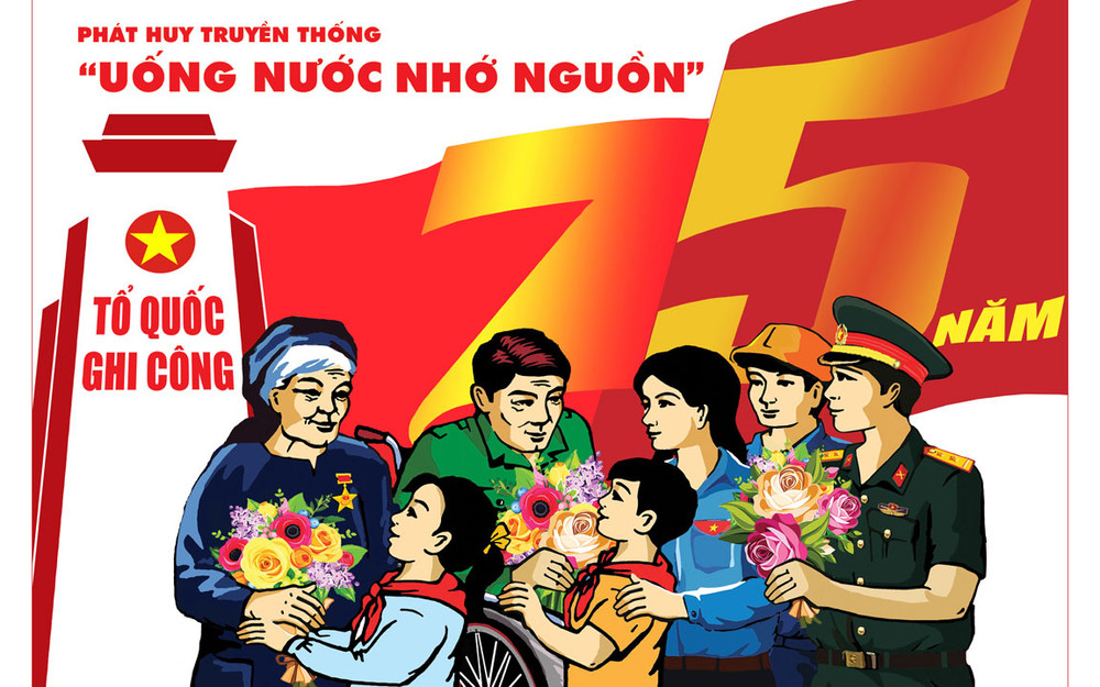 Phát huy truyền thống uống nước nhớ nguồn - Tác giả: Nguyễn Mạnh Tiến. Công bố album tranh cổ động tuyên truyền 75 năm Ngày Thương binh, Liệt sĩ -0
