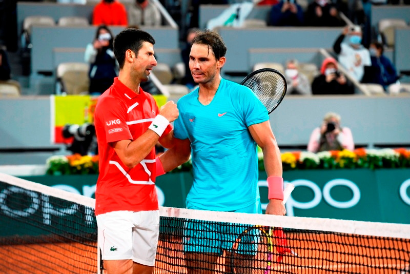 Djokovic không thể gây bất ngờ trước một Nadal chưa từng để thua bất kỳ set đấu nào từ đầu giải. (Ảnh: Roland Garros) Vô địch Roland Garros, Nadal san bằng kỷ lục 20 danh hiệu Grand Slam -0